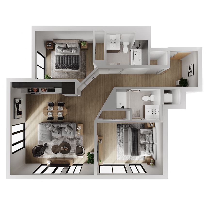 2 Bedroom 2 Bathroom B